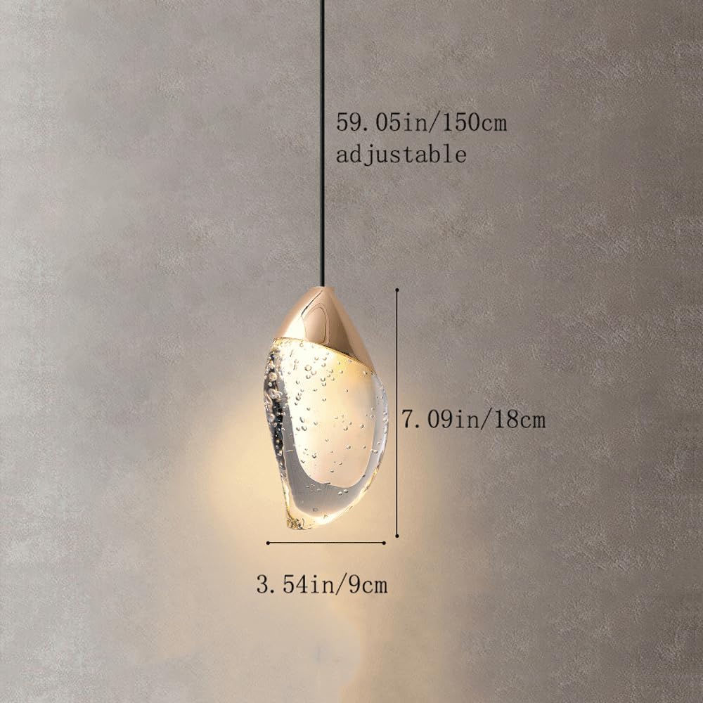 Audara-Small Crystal Pendant Light, Suitable for Bohemian and Modern Minimalist Styles, Ideal for Bedrooms, Hotels, Studies, Living Rooms, Kitchen Islands, Entryways, and Other Spaces.