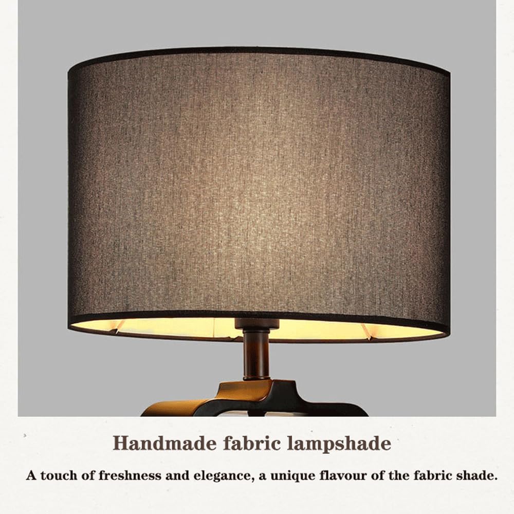 Audara-New Chinese Zen Living Room Hotel Desk Light Classical Elegant Metal Black Fabric Desk Lamp Study Room Teahouse Bedroom Bedside Table Lamp B&B Coffee Shop Mall Showcase Lighting Fixture