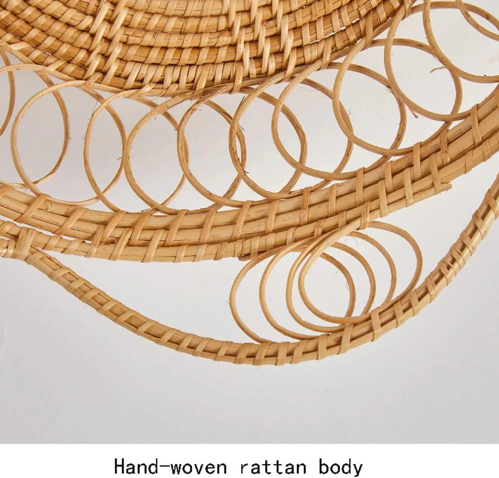 Audara-Original Bamboo Woven Wall Lamp Chinese Bamboo Art Simple Wall Lights Japanese Zen Tea Room Restaurant Sconces Hand Woven 11.42in Art Mounted Lighting Fixture