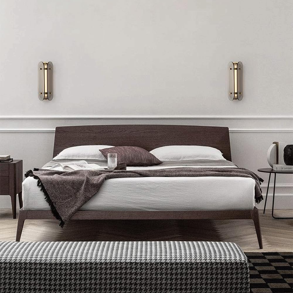 Audara-Scandinavian Simple Bedside Wall Lamp Personalised Bedroom Glass Wall Lights Living Room Background Wall Sconces Aisle Corridor Entrance Mounted Lighting Fixture