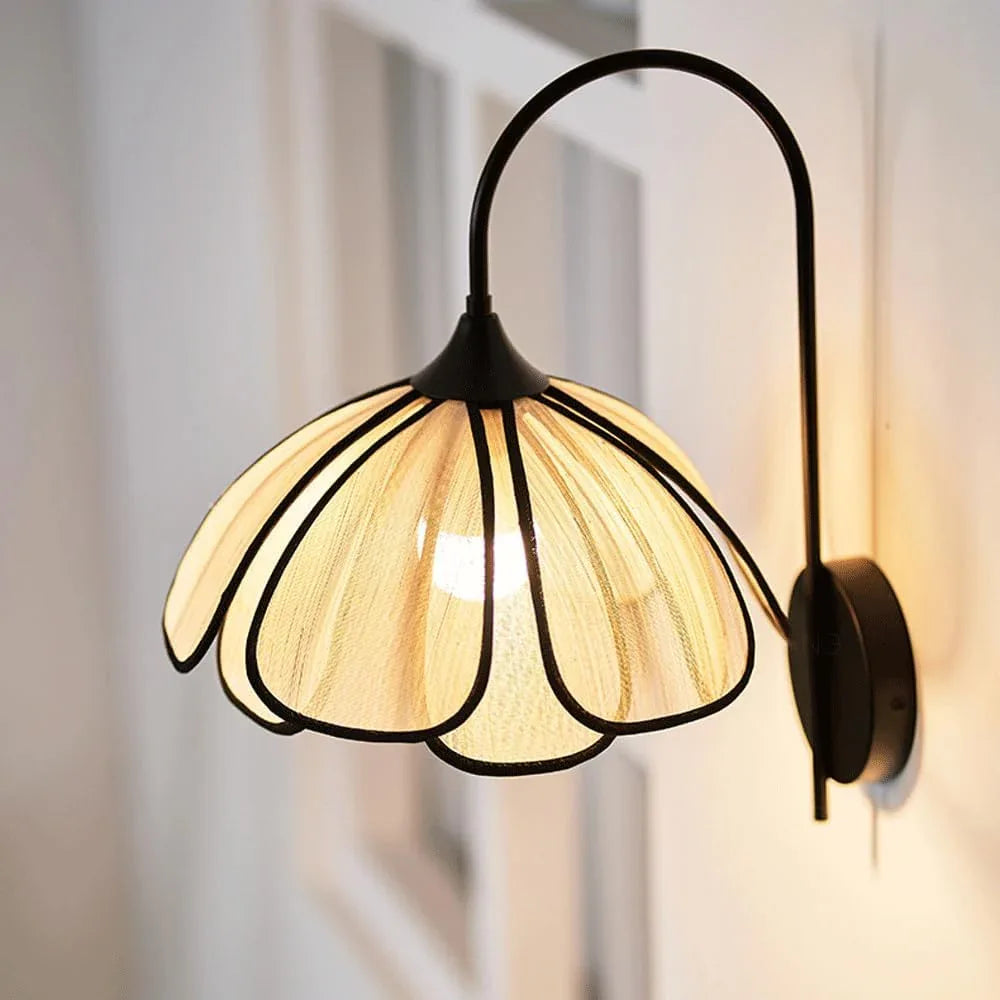 Audara-French Cream Wind Wall Lamp Scandinavia Simple Dining Room Wall Lights Living Room Bedroom Premium Sense Sconces Medieval Style Petal Decoration Mounted Lighting Fixture