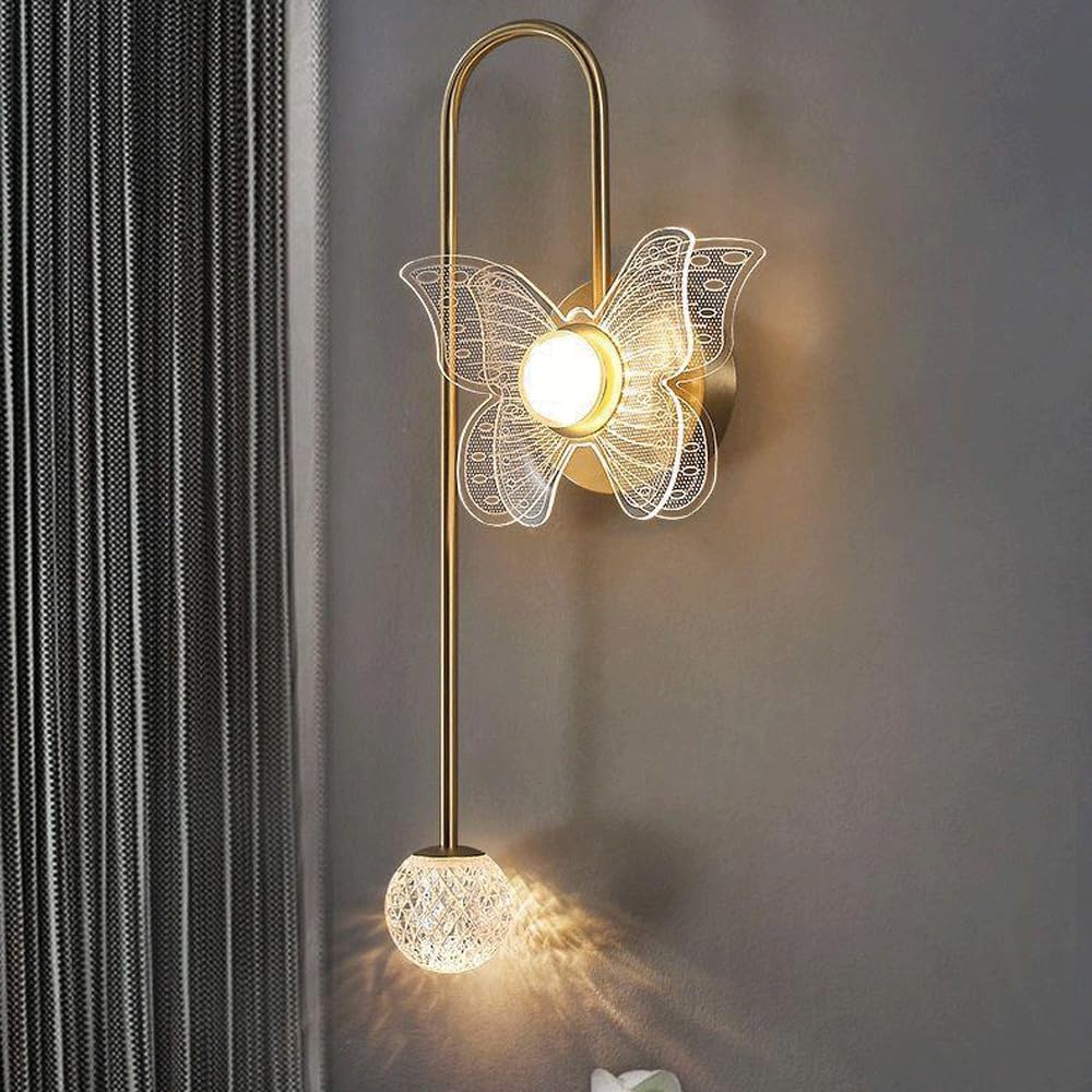 Audara-Scandinavian Postmodern Wall Lamp Light Luxury Bedside Wall Lights Modern Simple Crystal Sconces Bedroom Living Room Background Wall Mounted Lighting Fixture