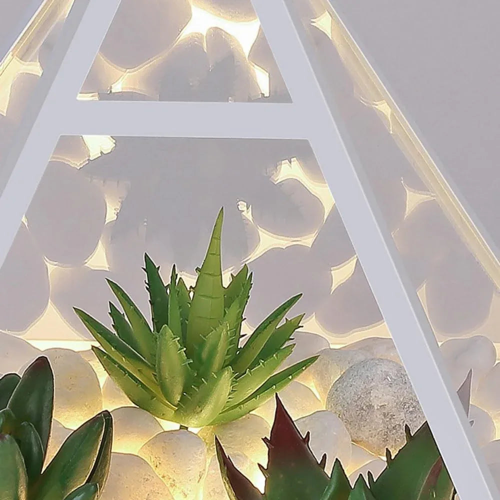 Audara-Creative Warm Living Room Bedroom Desk Light Modern Simple Plant Pebble Metal Desk Lamp Office Dormitory Apartment Table Lamp Restaurant Coffee Shop Decoration Lighting Fixture
