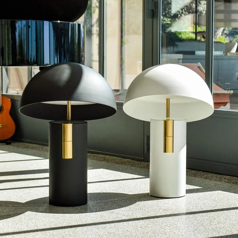 Audara-Scandinavian Simple Hotel Hall Restaurant Decorative Desk Light Creative Personalized Mushroom Shaped Metal Desk Lamp Living Room Study Bedroom Table Lamp Farmhouse Villa Lighting Fixture