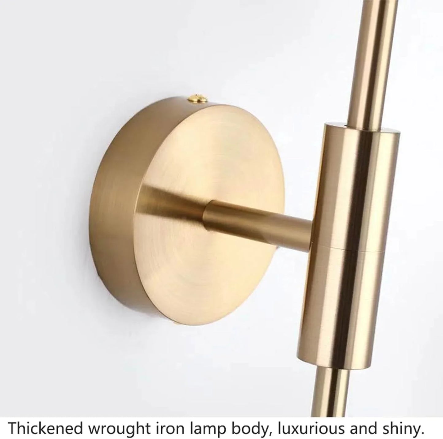 Audara-Gold Wall Light 33in LED Glass Sphere Wall Sconces Interior Living Room Accent Wall Wall Lamp Bedroom Bedside Bathroom Wall Mount Light Fixture
