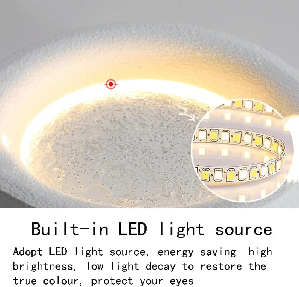 Audara-Fashion Moon Wall Lamp Scandinavian Creative Living Room Wall Lights Light Luxury Background Wall Decoration Sconces Bedroom Bedside Cement Mounted Lighting Fixture