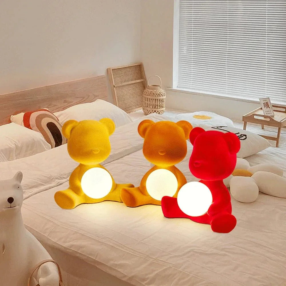 Audara-Modern Italian Bedroom Kids Room Desk Light Creative Bear Resin Desk Lamp Living Room Boys Room Girls Room Study Room Table Lamp Cafe Hotel Amusement Park School Lighting Fixture