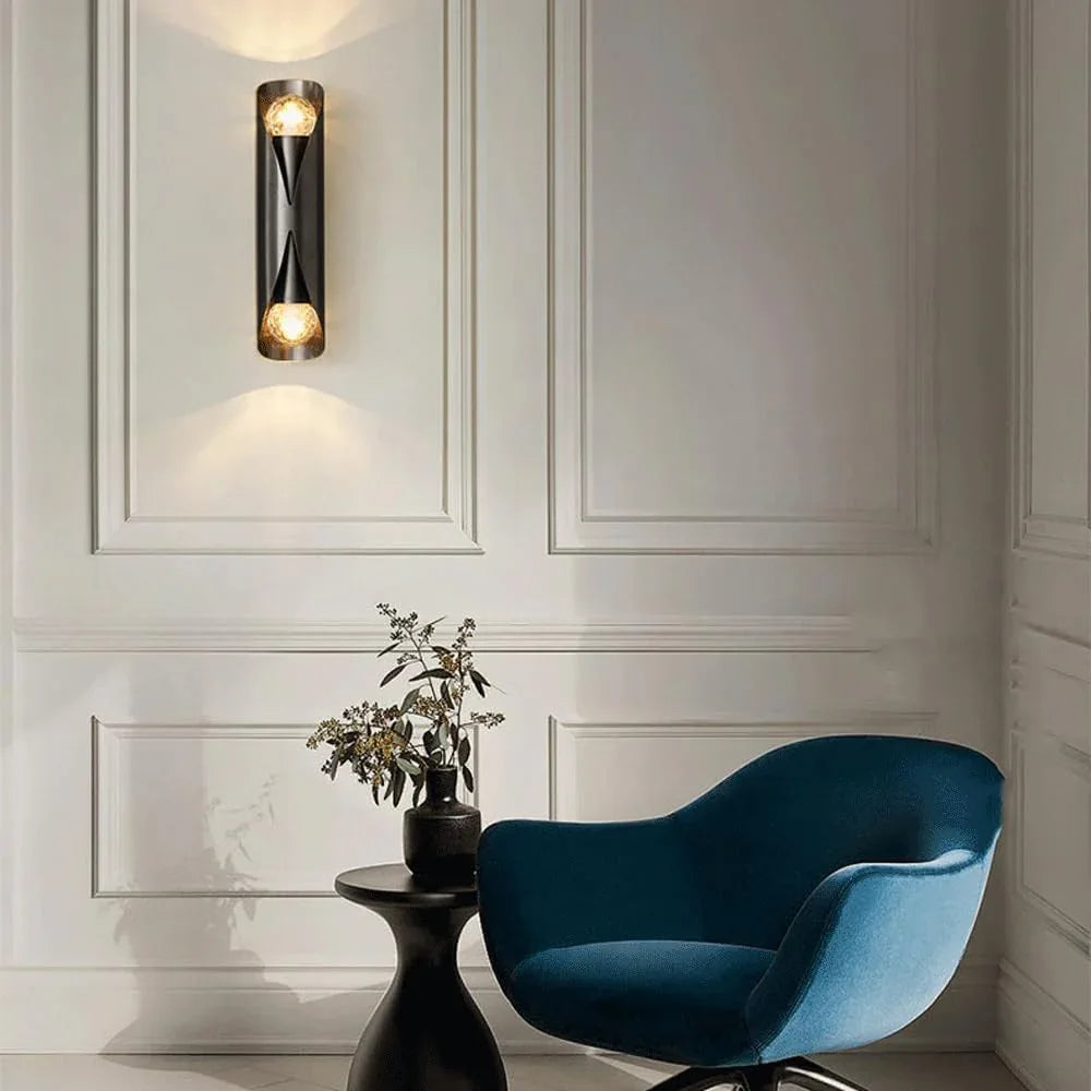 Audara-Post-Modern Light Luxury Wall Lamp Simple Full Copper Wall Lights Bedroom Bedside Living Room Sconces Creative Personality Bar Mounted Lighting Fixture