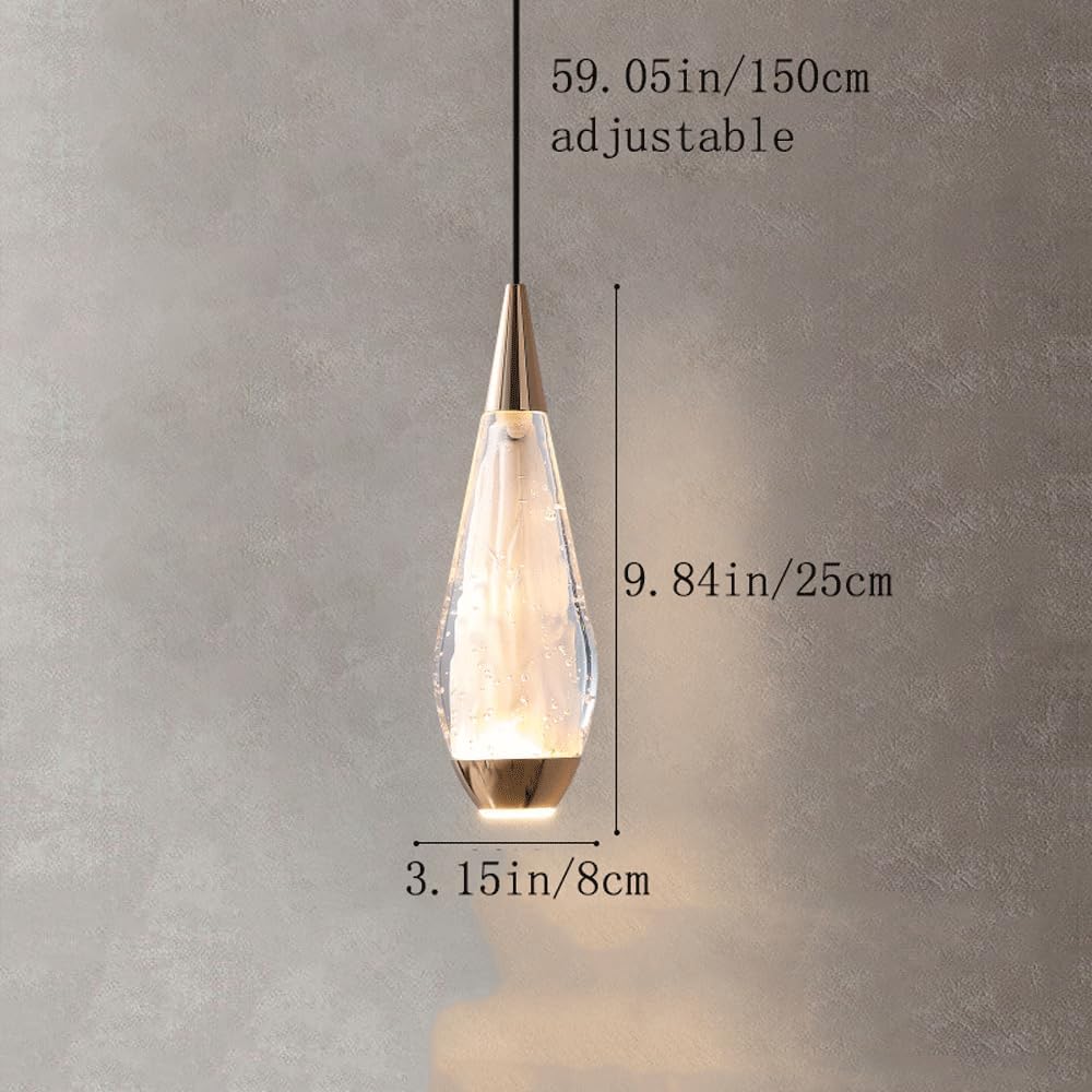 Audara-Minimalist Bohemian-Style 3-in Crystal Pendant Light, Suitable for Various Scenarios Such As Bedrooms, Hotels, Studies, Bedside Rooms, Kitchen Islands, and Entryways.