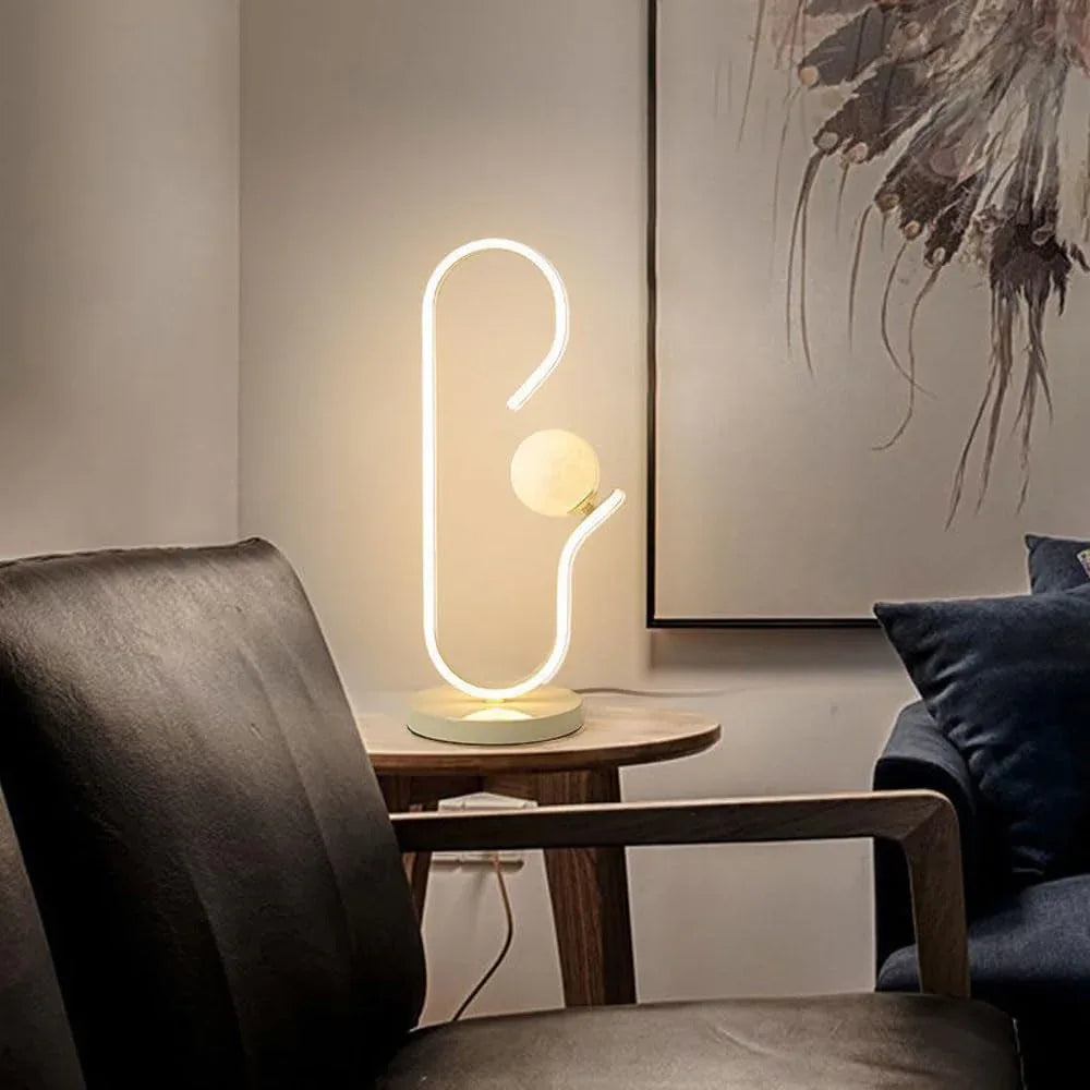 Audara-Luxury Creative Bedroom Living Room Desk Light Scandinavian Postmodern Linear Aluminum Desk Lamp Cafe Restaurant Bar Table Lamp Study Teahouse Club Decoration Lighting Fixture