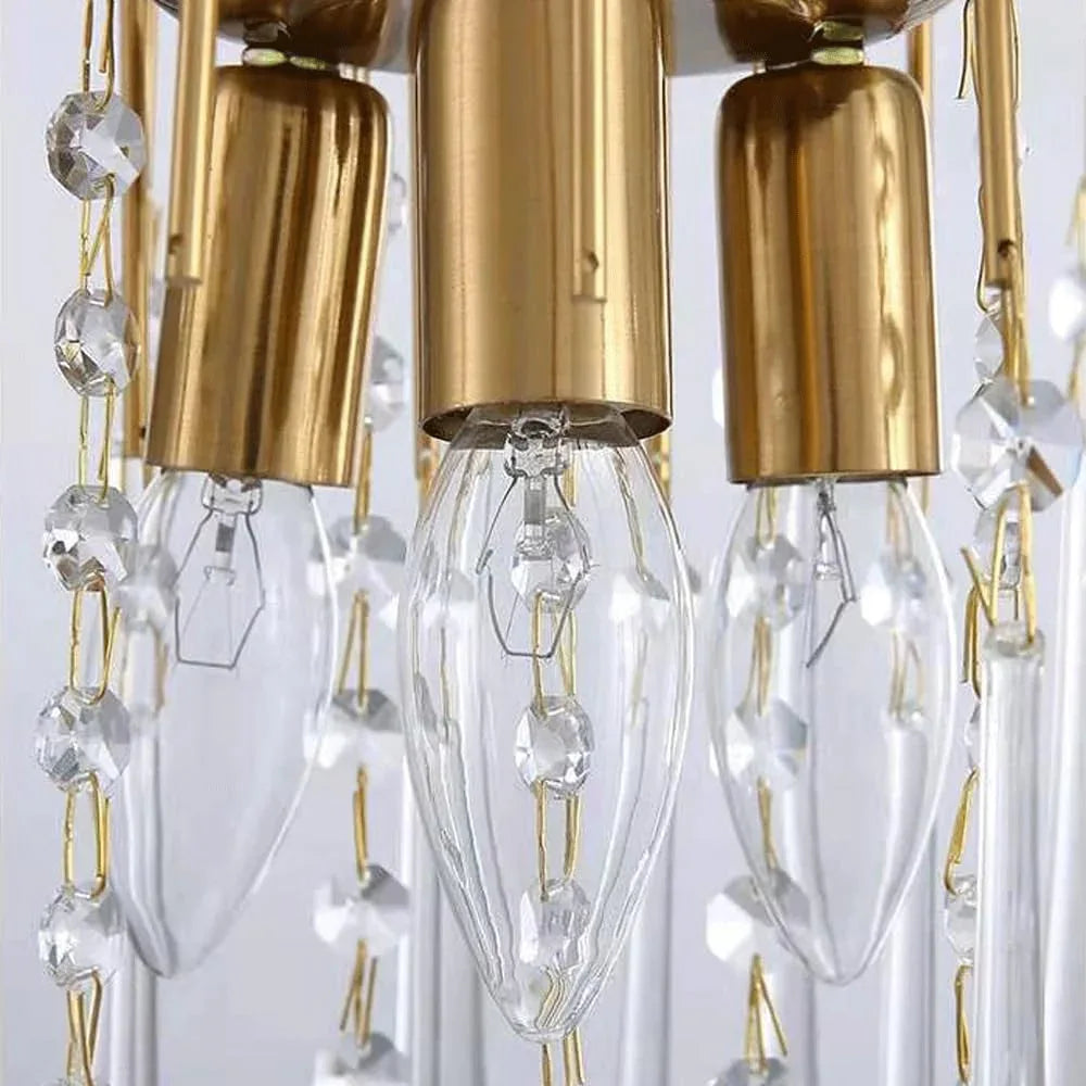 Audara-22-inch Crystal Chandeliers Can Be Installed in Various Spaces Such As Bedrooms, Hotels, and Kitchen Islands. Glass Chandelier for Living Room in Minimalist European Style.
