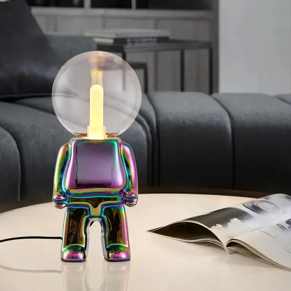 Audara-Scandinavian Creative Bedroom Bedside Ornament Desk Light Fashionable Cute Three Colors Changing Light Ceramic Glass Desk Lamp Study Room Office Dormitory Table Lamp Restaurant Bar Lighting Fixture