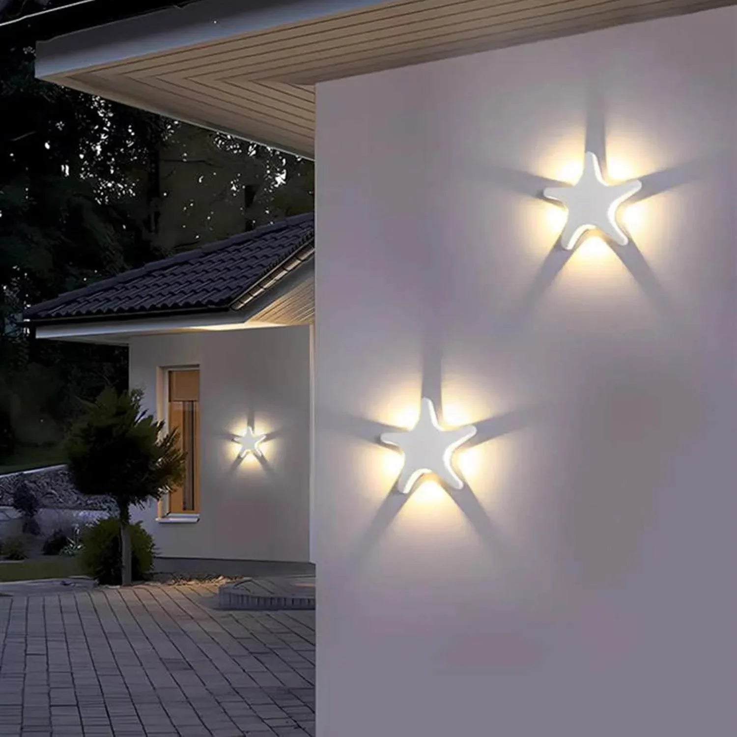Audara-Outdoor Wall Sconce Creative Star IP65 Waterproof Wall Light Standing Corridor LED Wall Lamp Modern Garden Wall Light Fixtures
