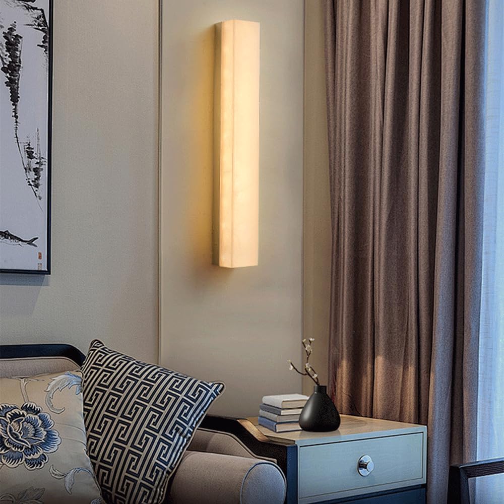 Audara-New Chinese Marble Wall Lamp Modern Light Luxury Bedside Wall Lights Living Room Background Wall Full Copper Sconces Aisle Corridor Entrance Mounted Lighting Fixture