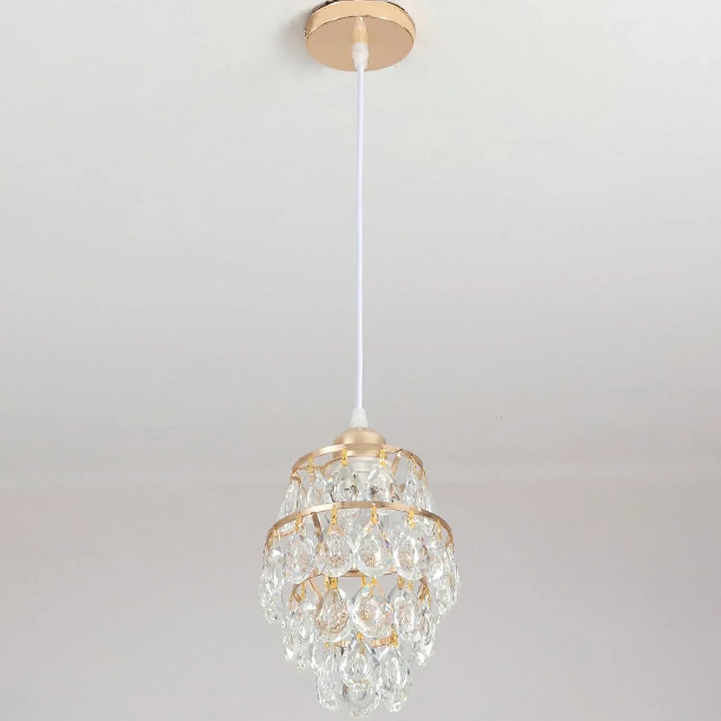 Audara-6-inch Diameter Minimalist Luxury Crystal Chandelier, French Retro Style, Small Chandelier, Suitable for Bedrooms, Living Rooms, Hotels, Cafes, and Various Other Settings.