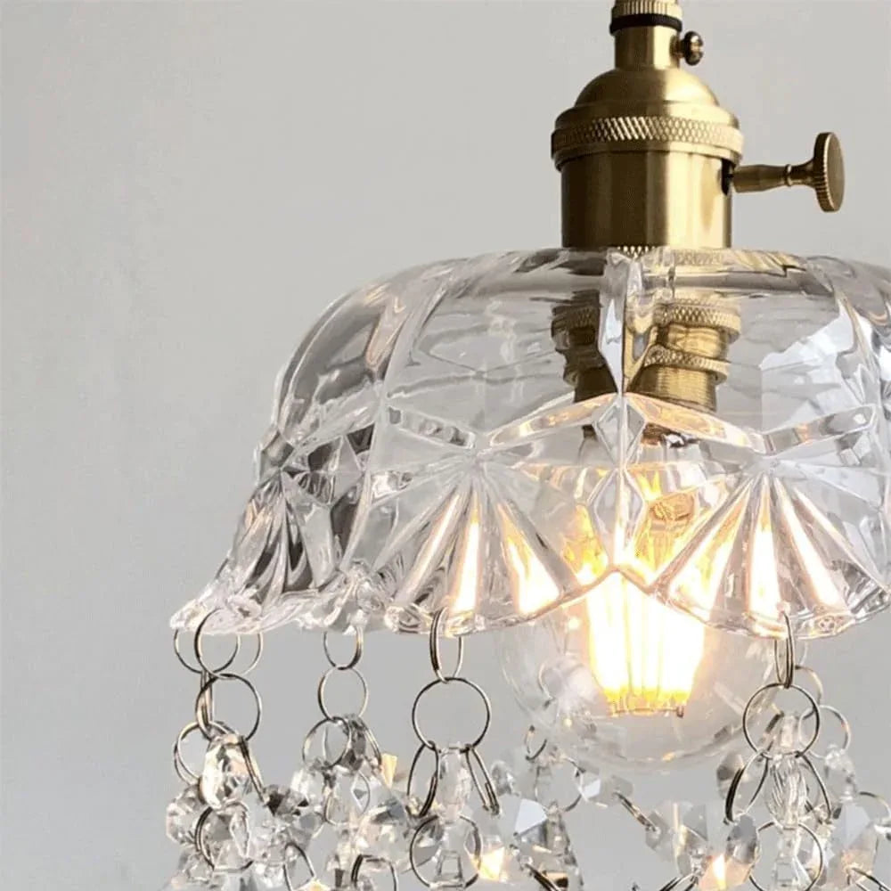 Audara-8-inch Crystal Chandeliers Can Be Installed in Various Spaces Such As Bedrooms, Hotels, and Kitchen Islands. Small Chandelier for Living Room in Minimalist European Style.