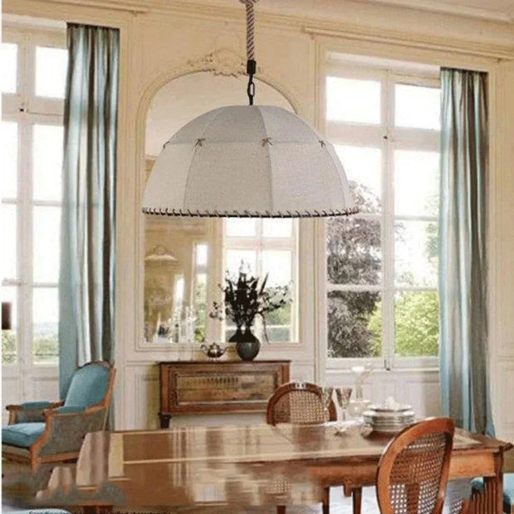 Audara-Nordic Style French Romantic Chandeliers/Industrial Style Pendant Light/Handmade Classic Hemp Rope Lighting Fixture/Country Living Room Kitchen Study Attic Corridor Balcony Dining Room Hanging