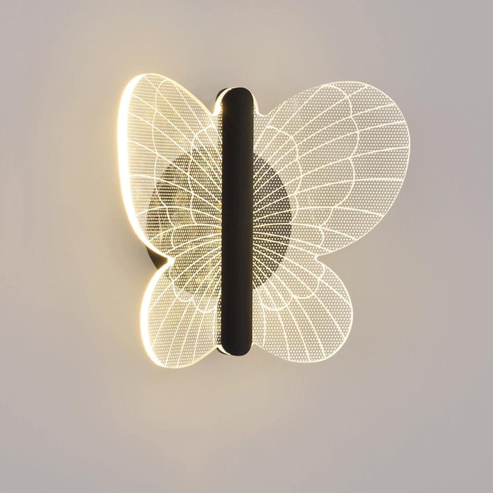 Audara-Scandinavian Butterfly Fashion Wall Lamp Bedroom Bedside Ambience Wall Lights Light Luxury Decorative LED Sconces Aisle Corridor Foyer Mounted Lighting Fixture