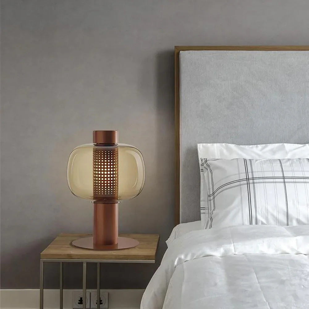 Audara-Simple Modern Living Room Bedside Desk Light Light Luxury Creative Sample Room Showcase Counter Desk Lamp Scandinavian Hardware Glass Lighting Fixture Farmhouse Coffee Shop Club Backdrop Table Lamp