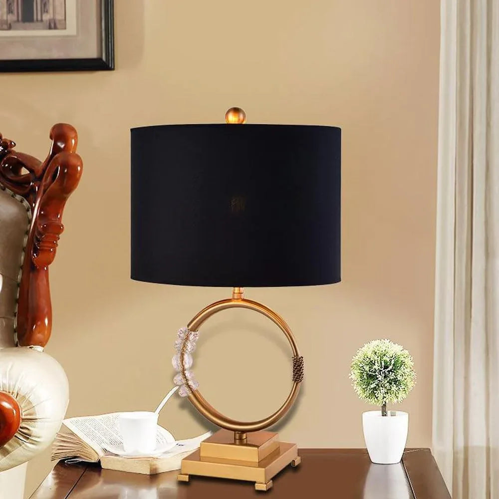 Audara-New Chinese Simple Study Office Desk Light High-end Light Luxury Fabric Crystal Desk Lamp Restaurant Hotel Coffee Shop Lighting Fixture Club Living Room Bedroom Tea House Table Lamp