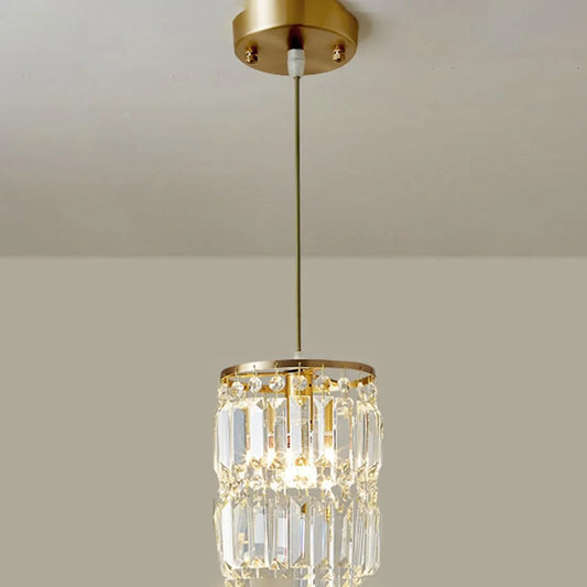 Audara-Crystal Pendant Light, 5 Inches In Size, Small Decorative Light Fixture. Suitable For Modern, Minimalist, Bohemian, And European Styles. Ideal For Bedrooms, Hotel Rooms, Kitchens, Islands, Entr