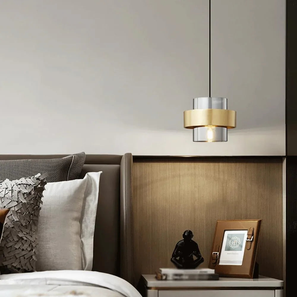 Audara-Glass Pendant Lights, 8 Inches in Diameter, Modern Minimalist Bohemian Style Decorative Lighting Fixtures Suitable for Various Spaces Such As Bedrooms, Hotel Entryways, and Cafes