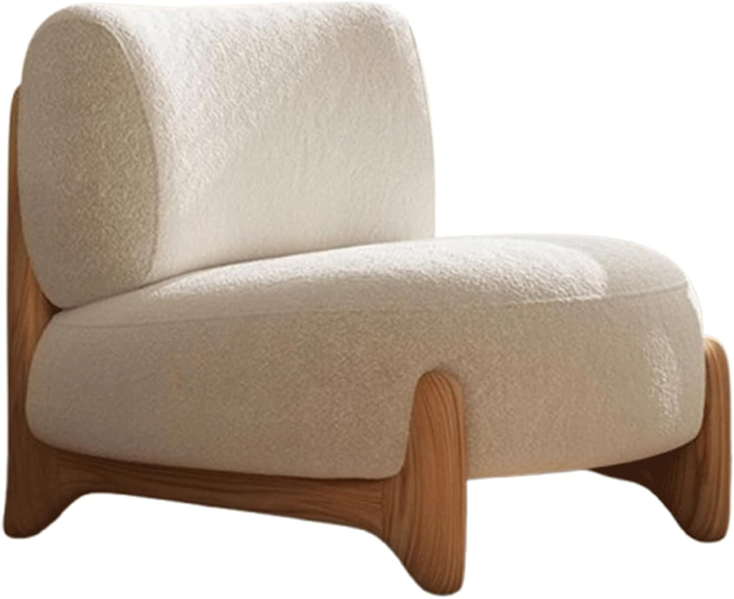 Audara-29 inch Single Person Living Room Chairs, no armrests, high-end Wooden barcalounger Reclaimer, Black Frosted Velvet Fabric, Suitable for lounges, Living Rooms, Balconies and Other Places.