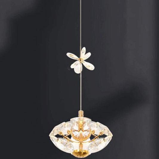 Audara-Crystal Pendant Light, 7.5in. Creative Mini Pendant Lights. Suitable for Modern, Minimalist, Bohemian, and European Styles. Ideal for Bedrooms, Hotel Kitchens, Islands, Entryways, Etc.