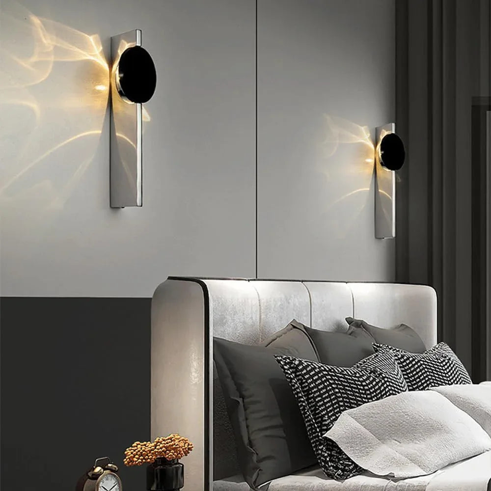 Audara-Designer Minimalist Rotatable Wall Lamp Creative Light Effect Ripple Wall Lights Living Room Bedside Ambience Sconces Entrance Hall Passageway Stairs Mounted Lighting Fixture