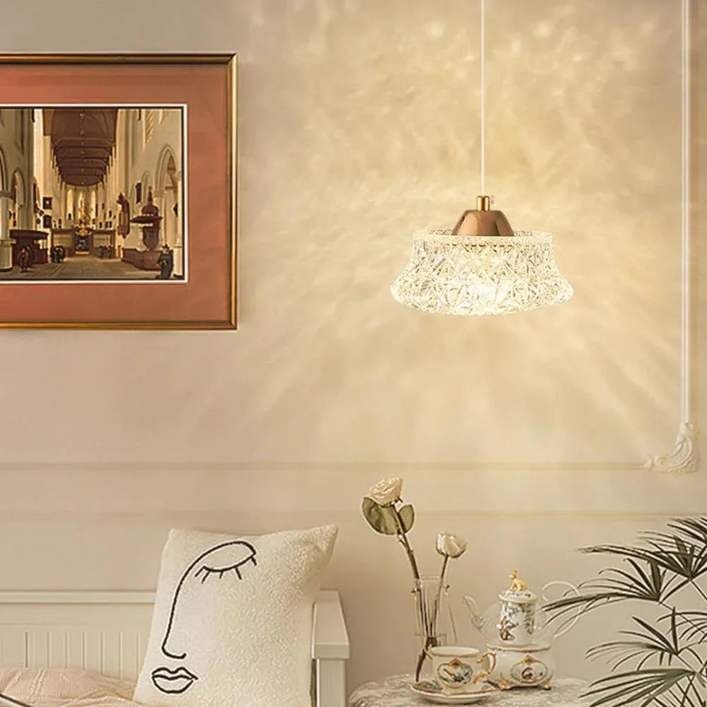 Audara-6-inch Bohemian Luxury Crystal Pendant Light: Its Small Size Easily Adapts to Various Spaces, Including Bedrooms, Hotels, Studies, Living Rooms, Kitchens, Islands, and Entryways.