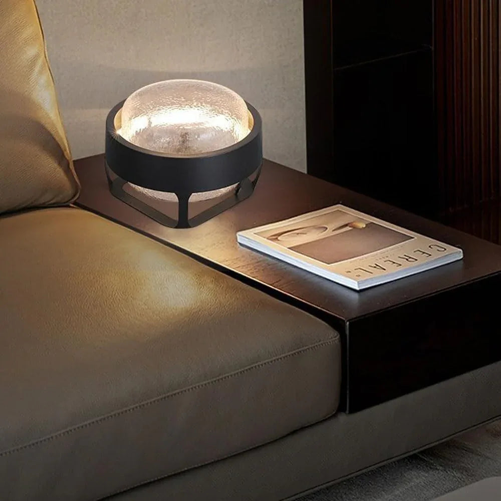 Audara-Italian Designer Showroom Living Room Bedroom Desk Light Luxury Metal Glass Desk Lamp Hotel Front Desk Coffee Shop Table Lamp Villa Club Library Decoration Lighting Fixture