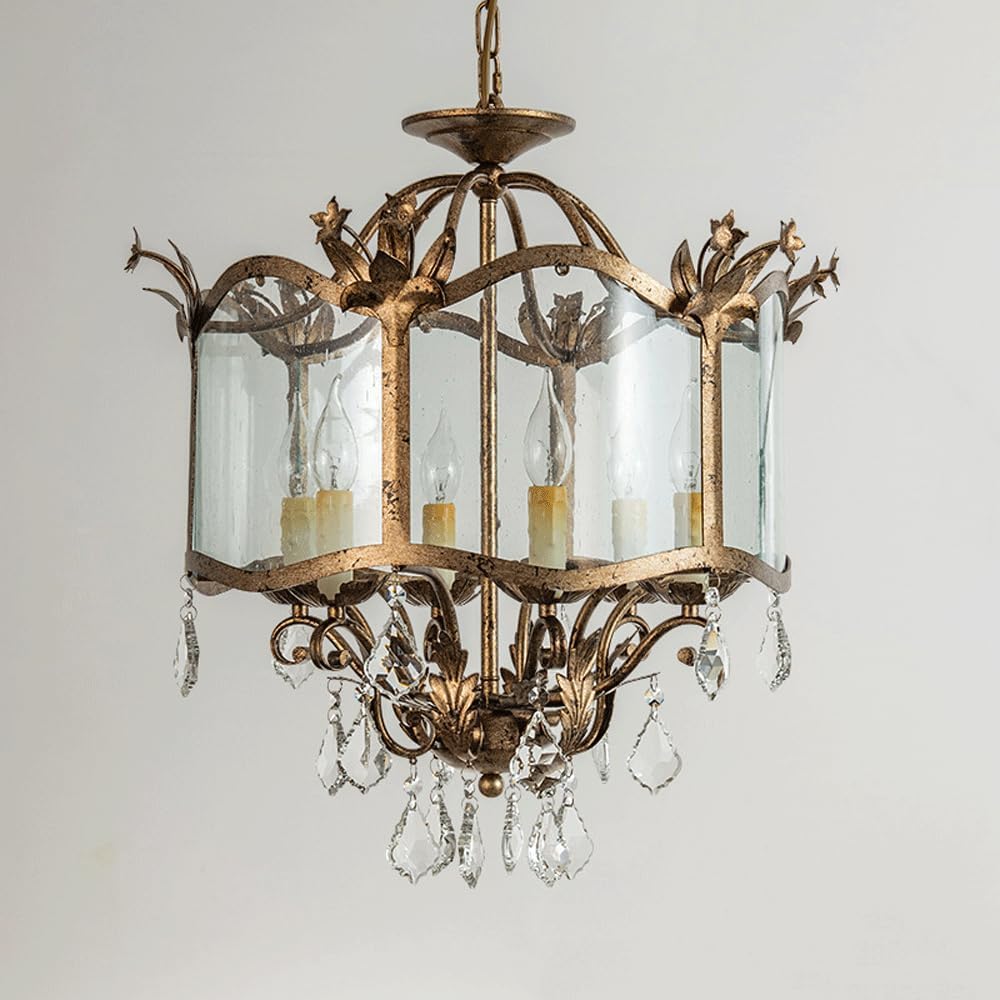 Audara-18-inch Crystal Chandeliers European Modern-Style Chandeliers for Living Rooms, Bedrooms, Studies, Hotels, Kitchen Islands, and Various Commercial Spaces Semi-Flush Mount Chandelier