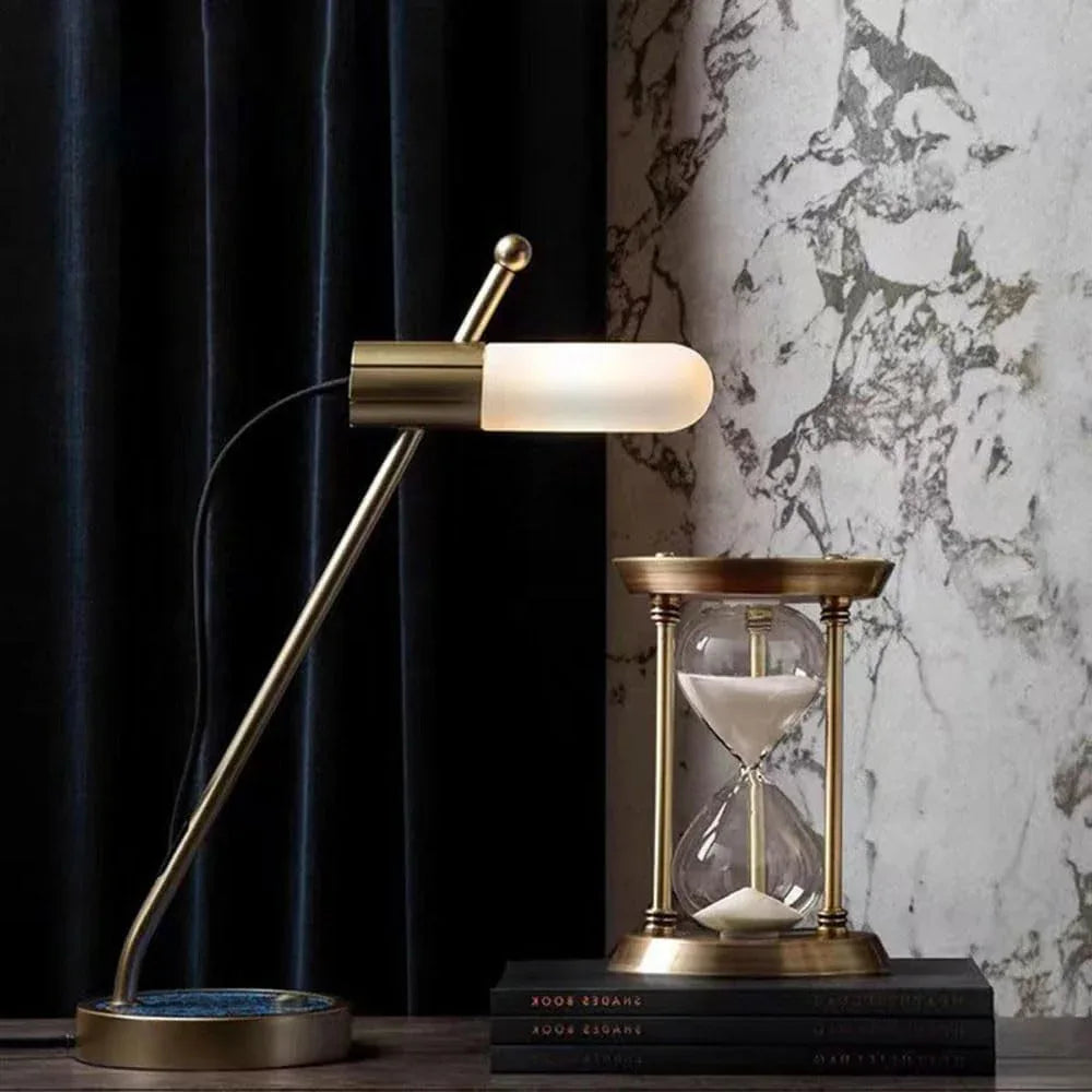 Audara-Modern Simple Study Room Model Room Background Wall Desk Light Personalized Creative Single Lamp Glass Desk Lamp B&B Warehouse Office Lighting Fixture Club Mall Hotel Front Desk Table Lamp