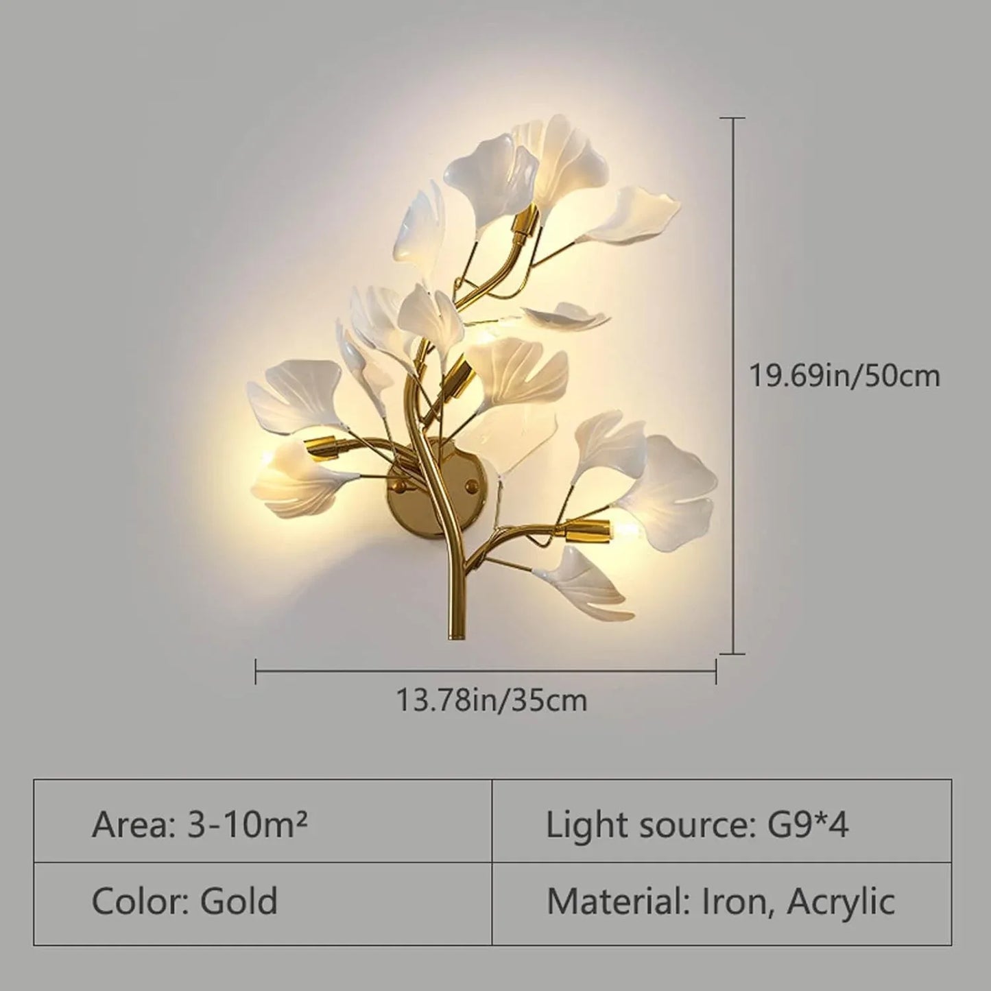 Audara-Creative Leaf Wall Light Bedside, Balcony, G9 Wall Sconce Modern Minimalist Corridor Wall Lamp Living Room Feature Wall Light Fixtures