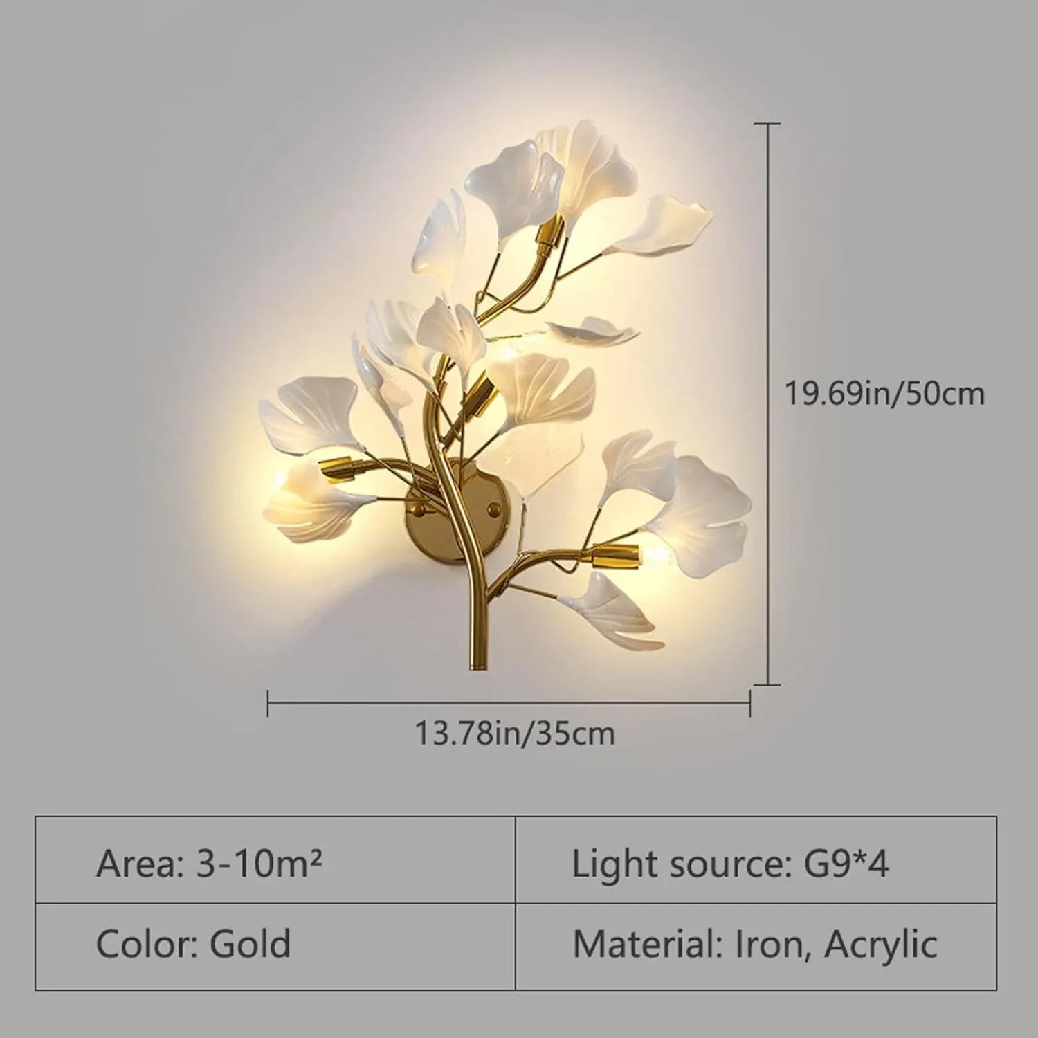 Audara-Creative Leaf Wall Light Bedside, Balcony, G9 Wall Sconce Modern Minimalist Corridor Wall Lamp Living Room Feature Wall Light Fixtures