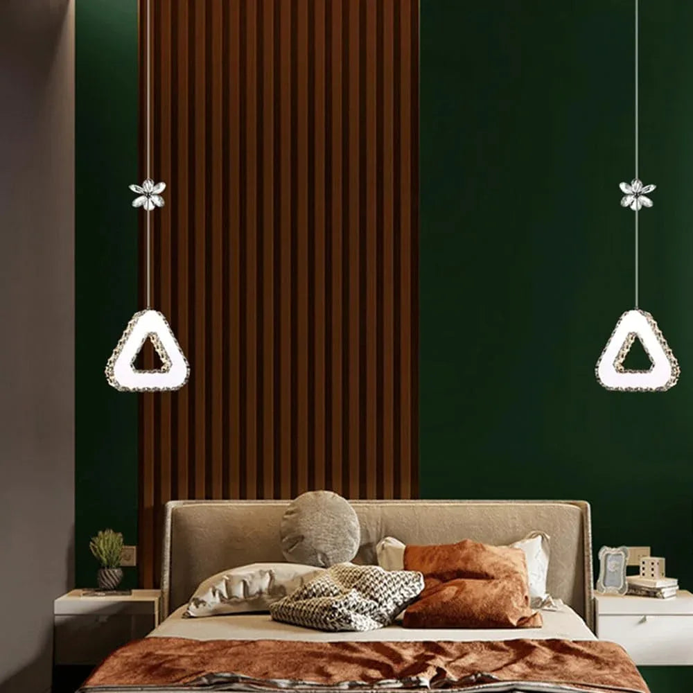 Audara-Crystal Pendant Light, 6-inch, Creative Mini Pendant Lights, Suitable for Modern, Minimalist, Bohemian, and European Styles, Ideal for Bedrooms, Hotel Kitchens, Islands, Entryways, Etc.