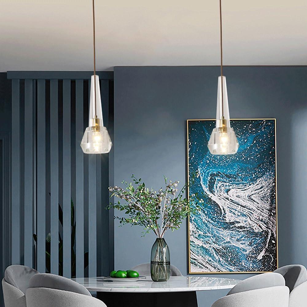 Audara-This 5-inch Crystal Pendant Light Features A Minimalist Bohemian Style and is Suitable for Various Settings Including Bedrooms, Hotels, Studies, Bedside Tables, Kitchen Islands, and Entryways.