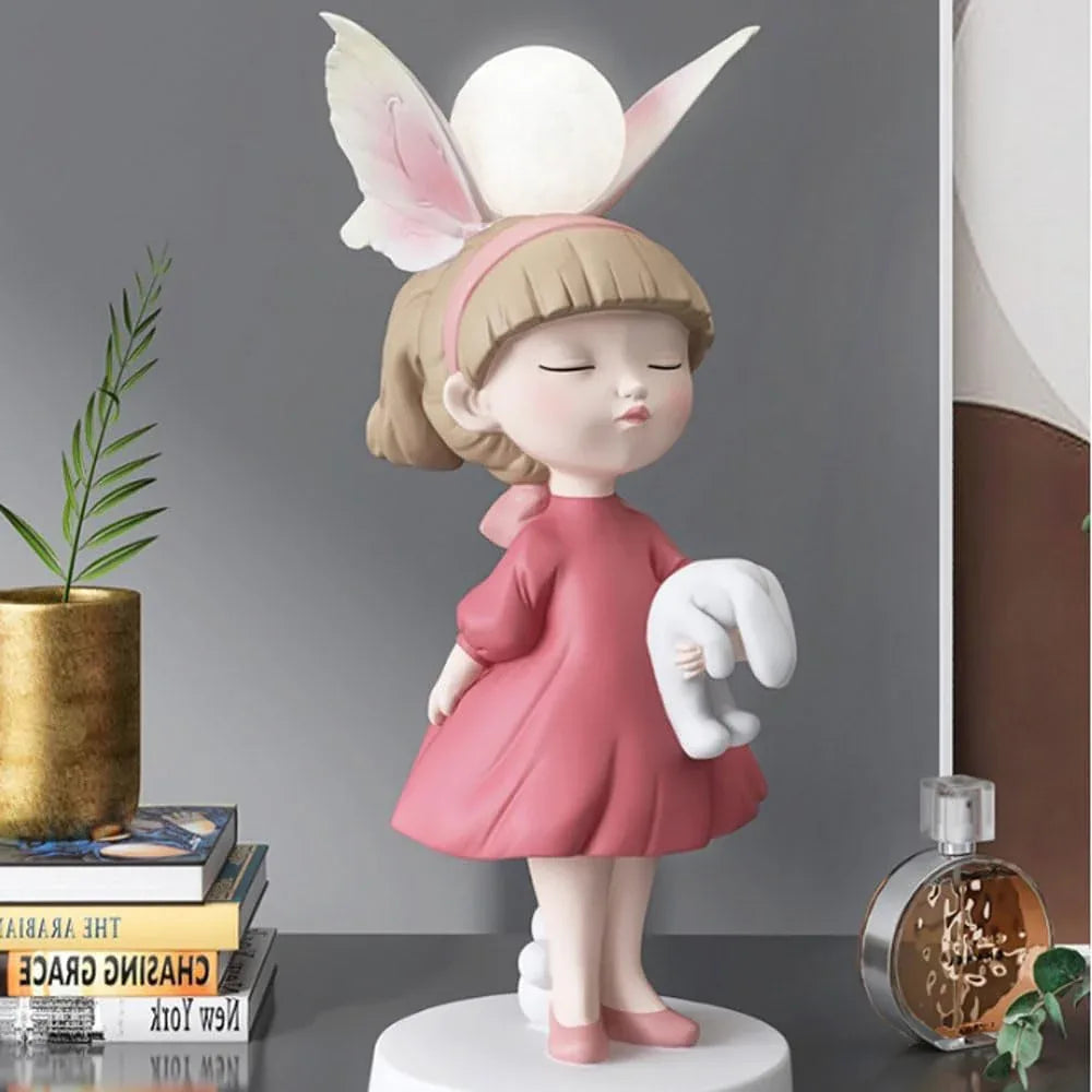 Audara-Creative Cute Living Room Backdrop Desk Light Warm Elegant Resin Desk Lamp Bedroom Bedside Dormitory Table Lamp Villa Club Coffee Shop Restaurant Shop Showroom Lighting Fixture