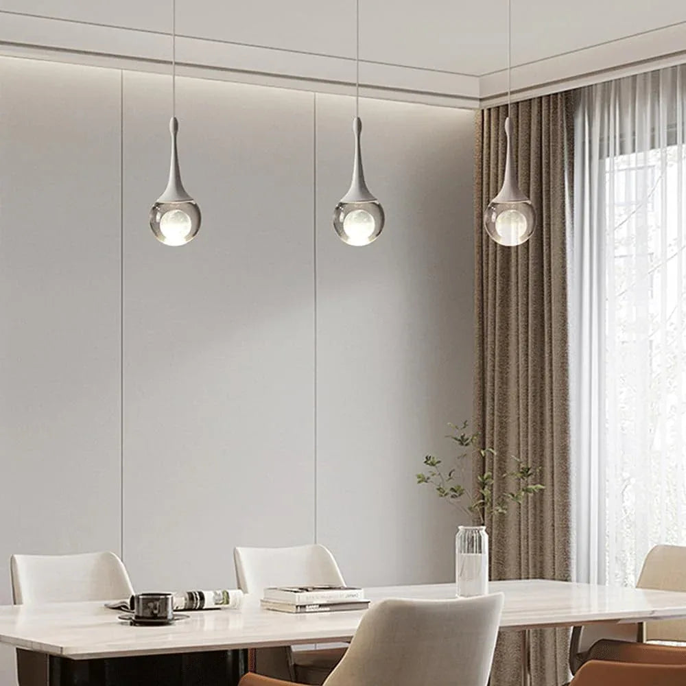 Audara-4-inch Crystal Pendant Light, A Decorative Bedside Lamp in Bohemian and European Minimalist Styles, Suitable for Bedrooms, Hotel Rooms, Entryways, Kitchen Islands, and Other Settings.