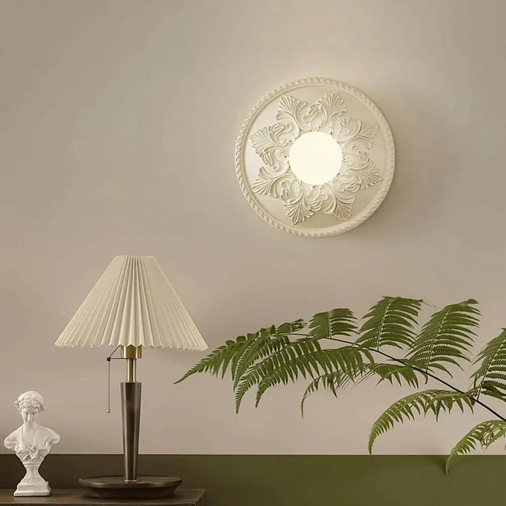 Audara-French Cream Wind Bed Head Wall Lamp Modern Simplex Entrance Wall Lights Designer Backdrop Corridor Sconces Bedroom Study Living Room Decorative Mounted Lighting Fixture