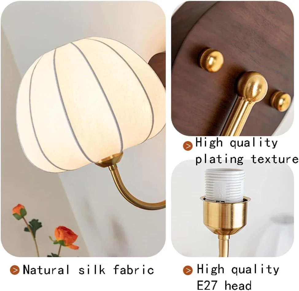 Audara-French Medieval Wall Lamp Bedroom Bedside Wall Lights Retro Wabi-sabi Wind Ambience Sconces Creative B&B Hotel Silk Mounted Lighting Fixture