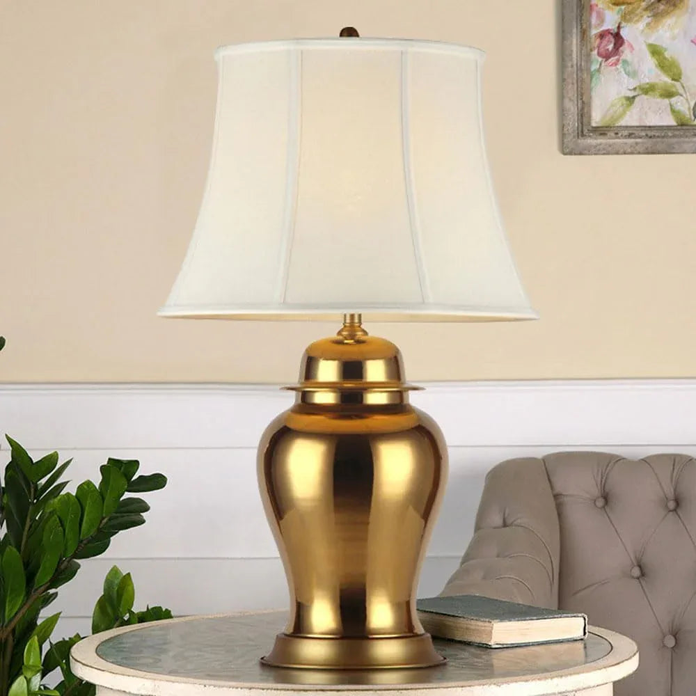 Audara-Bedroom Bedside Study Desk Light Luxury Personalized Fabric Metal Desk Lamp American Retro Office Restaurant Coffee Shop Decoration Table Lamp Villa Club Bar Lighting Fixture