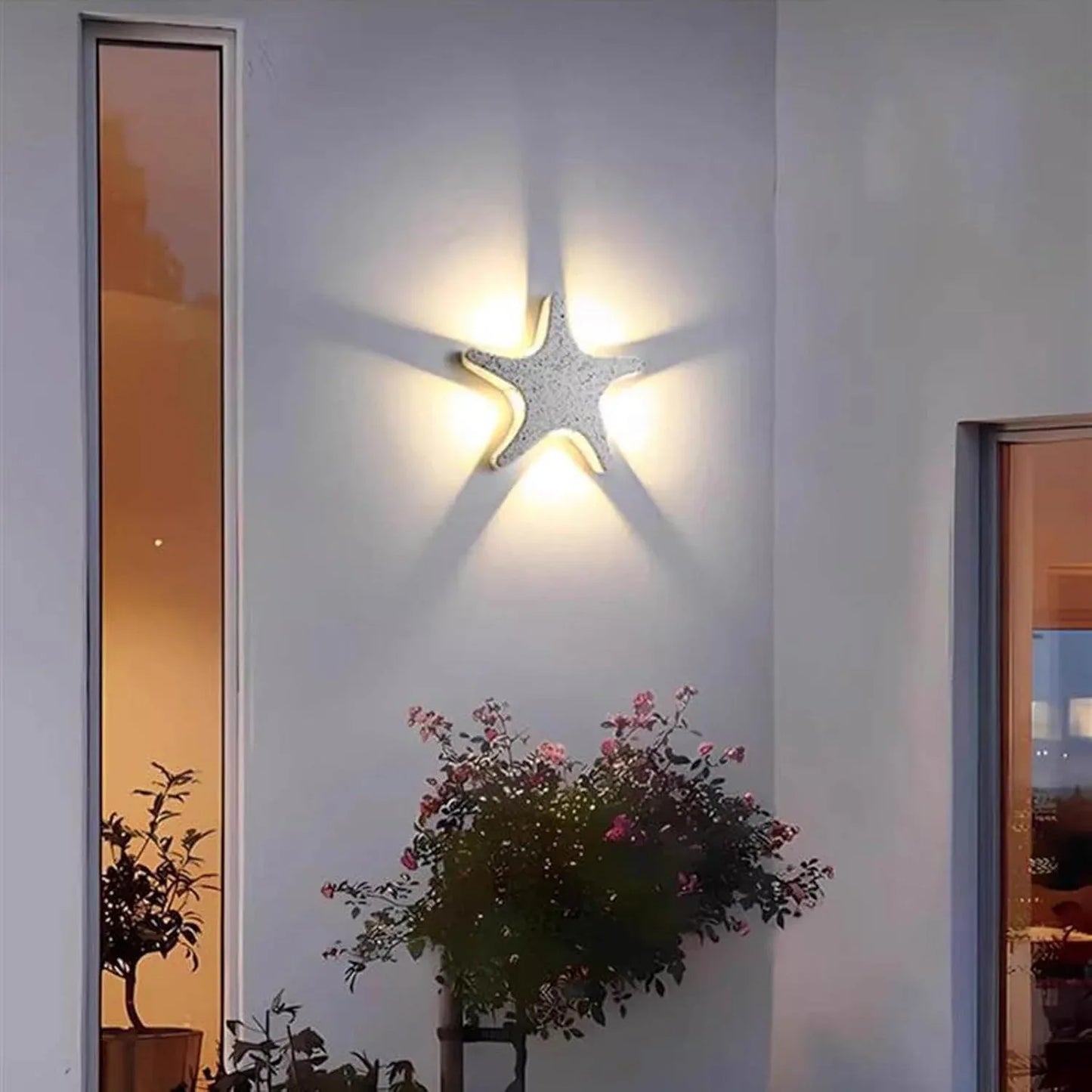 Audara-Outdoor Wall Sconce Creative Star IP65 Waterproof Wall Light Standing Corridor LED Wall Lamp Modern Garden Wall Light Fixtures