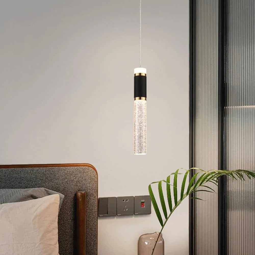 Audara-Crystal Pendant Light, 1.7in Diameter, Decorative Chandelier, Modern and Luxurious Style, Suitable for Various Locations Such As Hotels, Restaurants, Kitchen Islands, and Bedrooms.