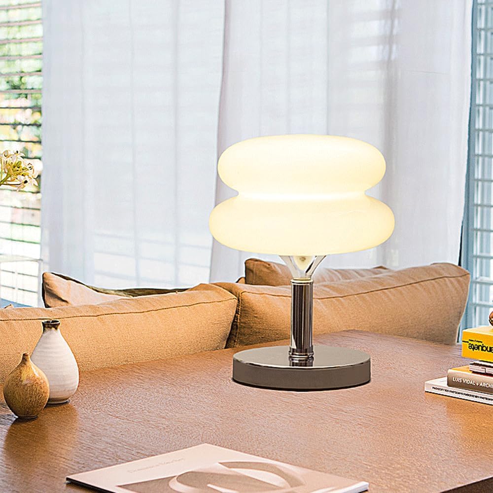 Audara-Modern Simple Dressing Table Bed Small Desk Light Warm Cute Glass Metal Desk Lamp Living Room Study Room Office Table Lamp Restaurant Hotel Guest Room Model Room Decoration Lighting Fixture