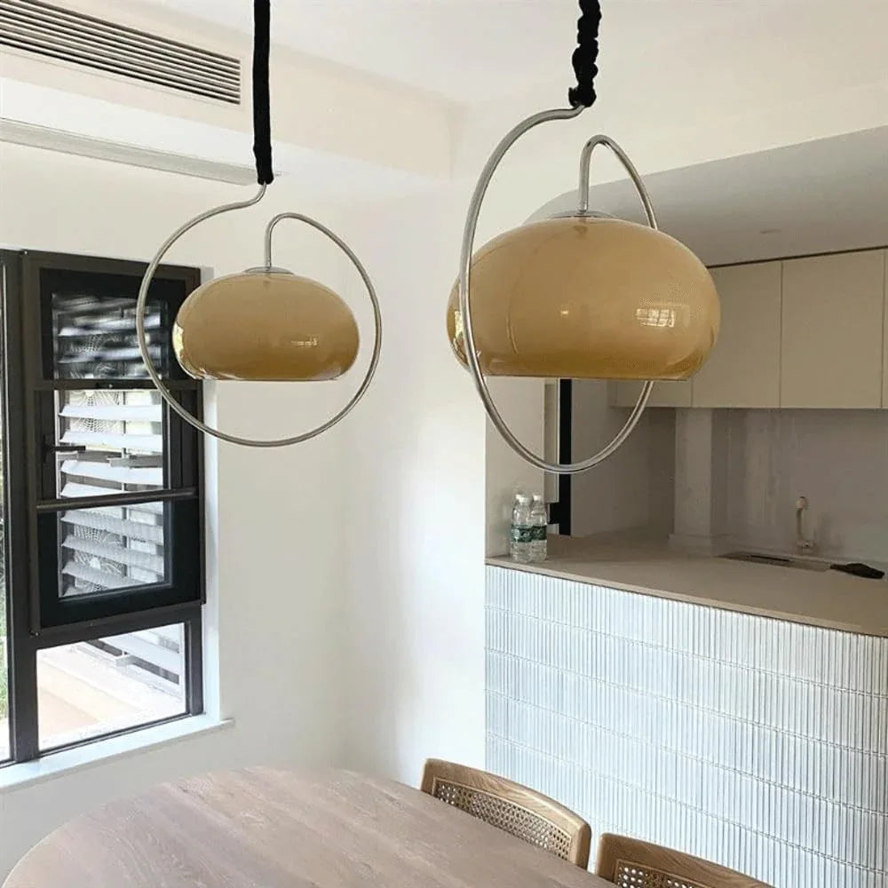 Audara-18-inch Glass Pendant Lights, European Modern Minimalist Style, Suitable for Installation in Various Spaces Such As Bedrooms, Hotels, Cafes, Restaurants, and Entryways