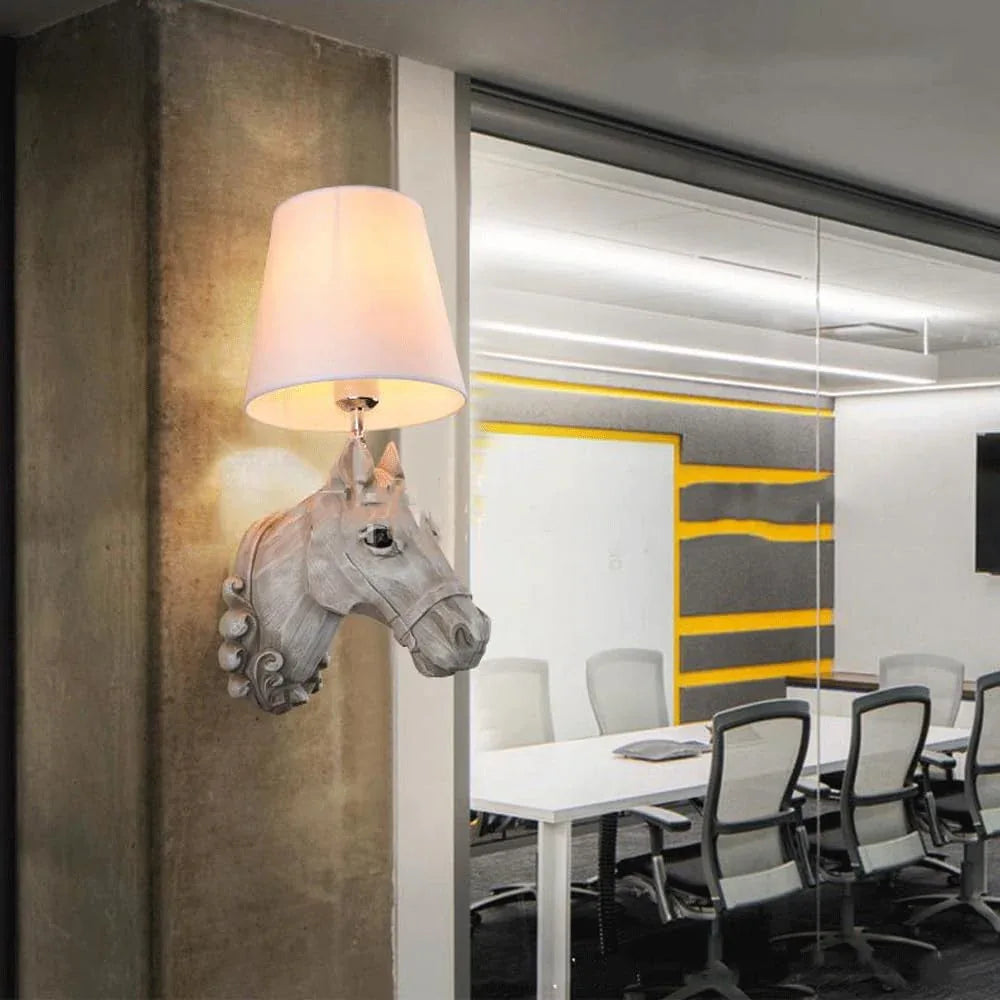Audara-American Antique Creative Wall Lamp Restaurant Corridor Horse Head Wall Lights Personalized Backdrop Sconces French Designer Premium Mounted Lighting Fixture