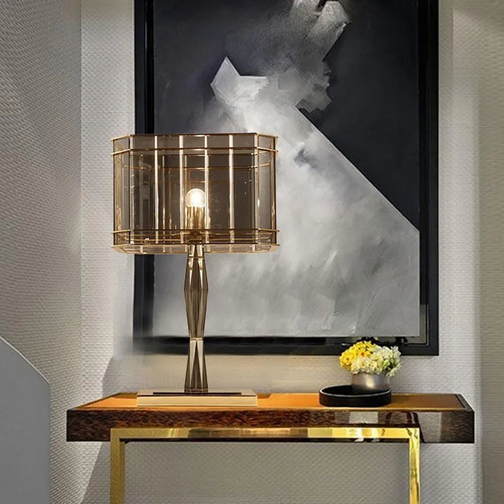 Audara-Living Room Bedroom Bedside Desk Lamp Light Luxury Hotel Cafe B&B Desk Light Scandinavian Fashion Crystal Glass Table Lamp Villa Mall Front Desk Farmhouse Lighting Fixture