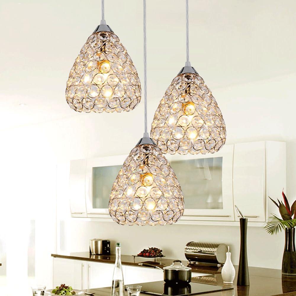 Audara-4-inch Crystal Pendant Light: A Small-Sized Decorative Light Fixture Suitable for Installation in Various Spaces. Easily Complements Bohemian, European, and Other Styles.