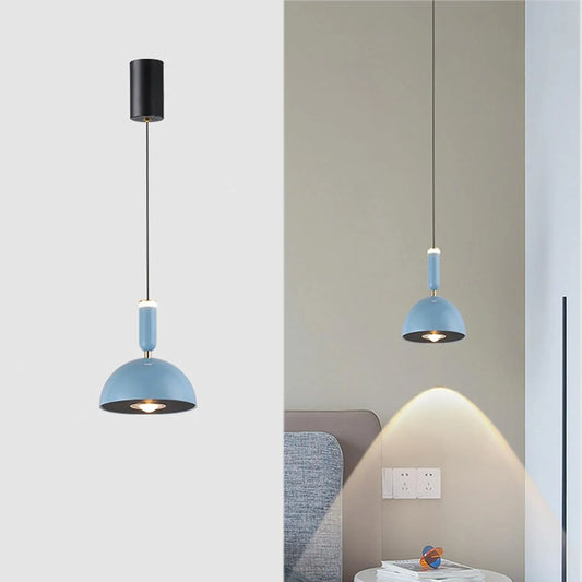 Audara-Premium Feeling Acrylic Aluminum Pendant Light Liftable Hovering Bedside Small Hanging Lamp White Single Head LEDChandeliers Study Living Room Backdrop Decoration Lighting Fixture